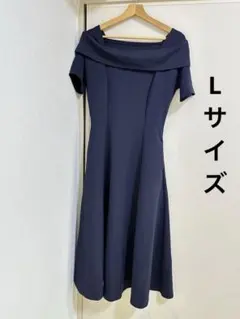 タグ付未使用完売品】JENNE-3キロ見えオフショルワンピースMブルー