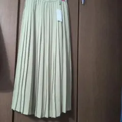 UNIQLO プリーツロングスカート Sサイズ 51グリーン