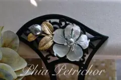 髪飾り 桜 かんざし バチ型 螺鈿 真珠母貝 パール B24010188簪