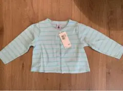 【新品未使用】プチバトー/ボーダー柄カーディガン