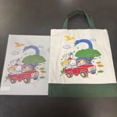 豊島屋 鳩サブレー 恐竜柄 トートバッグ 限定缶 御菓印 - メルカリ