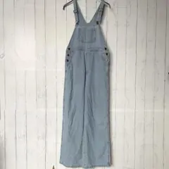 COLZA コルザ デニムオーバーオール サロペット S ライトブルー ワイド