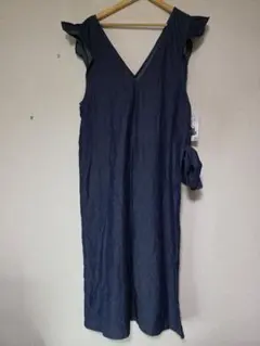 しまむら リノリュース デニム袖フリルジャンパースカートのサムネイル