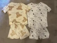 クマ柄と魚柄　パジャマ　セット　着用済み