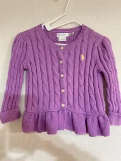 【最安値！】ラルフローレン ペプラムニットカーディガン 80センチ