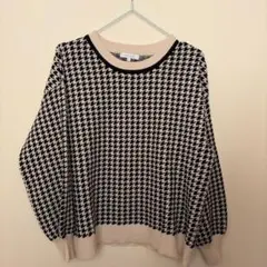 GLOBAL WORK 千鳥柄ニット