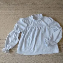 【匿名配送】H&M フリル付き長袖シャツ 6-8Y