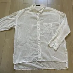 PRETTYGARDEN 花柄刺繍 長袖シャツ ホワイト XXXL - メルカリ