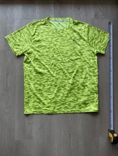 蛍光グリーン迷彩トレーニングトップ