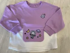 シナぷしゅ×GU baby ロンT しかけポケット付　サイズ80のサムネイル