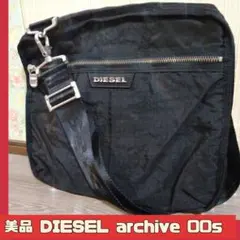 美品 DIESEL archive 00s y2k ショルダーバッグ 黒 ロゴ