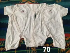 プティマイン 女の子50-70サイズ ロンパース カバーオール 2枚 まとめ売り