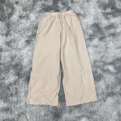 『GLOBAL WORK』ワイドパンツ ゴムウエスト　ベージュ　きれいめ