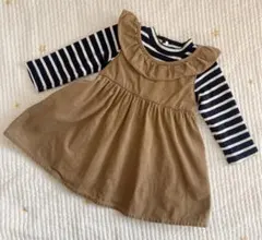 ●プティマイン ドッキング　ワンピース　90 リボン　姉妹　ペア