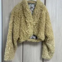 希少レア！ヴィンテージ調 ボアファー プードル ジャケット キャメルブラウン