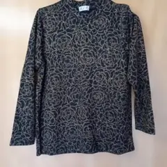 R.P.C. 長袖ニット 総柄 ブラック