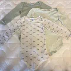 【PETIT BATEAU】長袖ボディ 3枚セット 12m 74cm