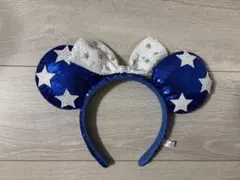 ディズニー　カチューシャ 青と白の星柄