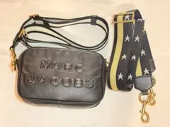 【星ストラップ付】MARC JACOBS ショルダーバッグ ブラック 金具GD
