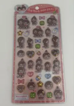 正規品　モンチッチ　うるちゅるポップシール　赤