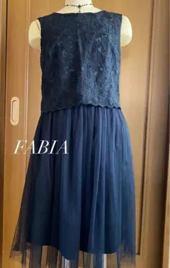 【新品】FABIA ノースリーブワンピース　レース　シフォン　Mのサムネイル