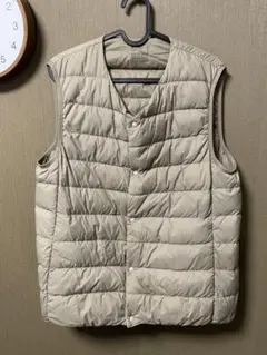無印良品　ダウンベスト Lサイズ　カーキ