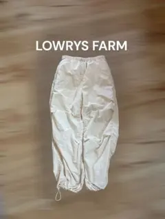 LOWRYS FARM ナイロンカーゴパンツ アイボリー F