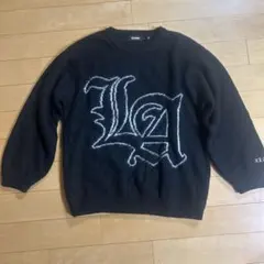 XLARGE ブラック ニットセーター