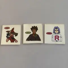 【初期！希少!!】ポケモンパン　デコキャラシール コジロウ　ハルカ タケシ