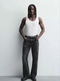M*o様 ZARA グレー フレアジーンズ EUR 44