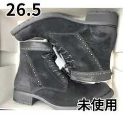 ソルキュバーノ　スエード　マウンテンブーツ　 ショートブーツ　黒 26.5cm