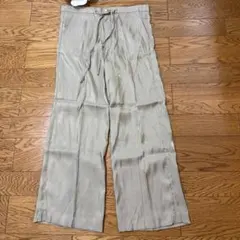 新品　カスタネ　カーゴパンツ　緑色光沢
