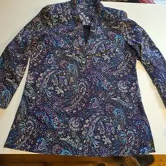 ペイズリー柄 長袖チュニック Mサイズ