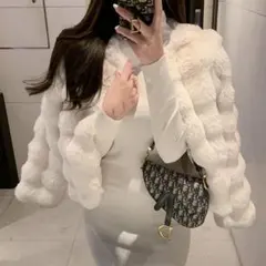 DHOLIC 韓国 ファー アウター ホワイト