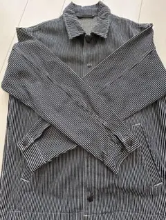 【秋服】GU ストライプ柄 長袖シャツ