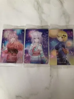 ホロライブカード　博衣こより猫又おかゆ夜空メル