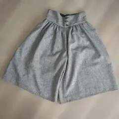 ネイビー ガウチョパンツ ブラウン　ツイード