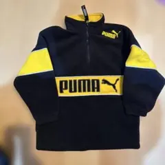 PUMA フリースジャケット 100cm 黒/黄