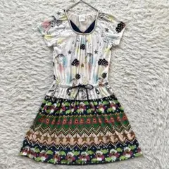 Scolar Aライン　ショート　ワンピース　花柄　洗えるのサムネイル