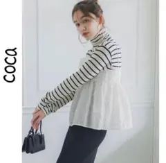 coca シースルーエンボスビスチェ　Ｌサイズ