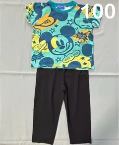ミッキーマウス プリント セットアップ 100