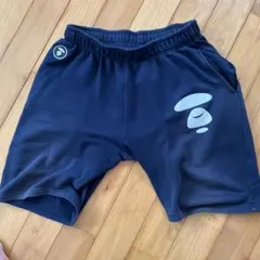 A BATHING APE スウェットショートパンツ ネイビーのサムネイル