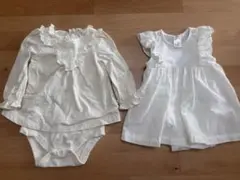 H&M 2-4m ・GAP baby 6-12m ロンパース2枚セット