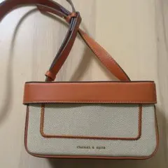 【値下げ】CHARLES & KEITH ショルダーバッグ ベージュとオレンジ