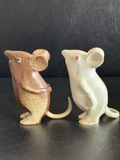 ネズミの置物 2体セット ゴールドカラー | Mercari