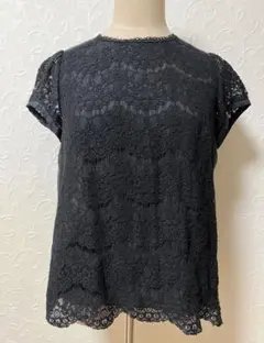 franchelippee black 半袖 M ブラウス 黒 フランシュリッペのサムネイル