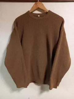 無印良品リブ編み クルーネックセーター