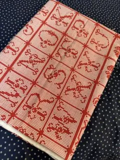 可愛い♡Windham Fabrics Elsie's 赤クロスステッチ柄