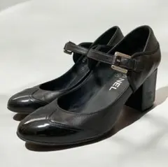 CHANEL ブラック バレエシューズ　パンプス　36C　美品 CHANEL】シャネル フラットシューズ オペラ G30757 バレエ