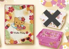 【3点セット！】ハローキティ 当たりくじ 収納ボックスピンクグラスレジャーシート
